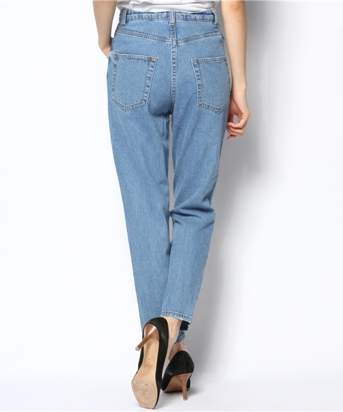 WEGO（ウィゴー）の「WEGO/ ハイウエストクラッシュデニムパンツ（デニムパンツ・レディース・インディゴブルー/ダークインディゴブルー・LARGE/MEDIUM）」の5枚目の写真