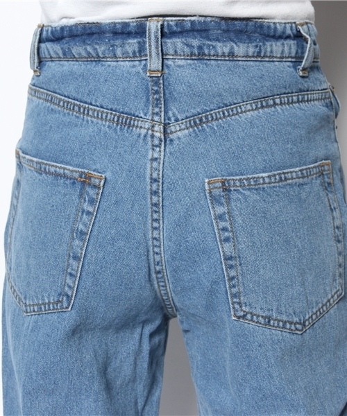 WEGO（ウィゴー）の「WEGO/ ハイウエストクラッシュデニムパンツ（デニムパンツ・レディース・インディゴブルー/ダークインディゴブルー・LARGE/MEDIUM）」の7枚目の写真