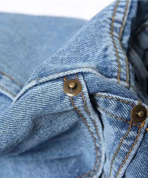 WEGO（ウィゴー）の「WEGO/ ハイウエストクラッシュデニムパンツ（デニムパンツ・レディース・インディゴブルー/ダークインディゴブルー・LARGE/MEDIUM）」の12枚目の写真