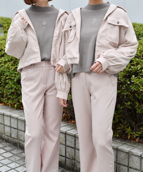 PairPair（ペアペア）の「コーデュロイ袖ボリュームブルゾン（ブルゾン・レディース・ライトグレー/アイボリー/ライトブラウン・FREE）」の2枚目の写真