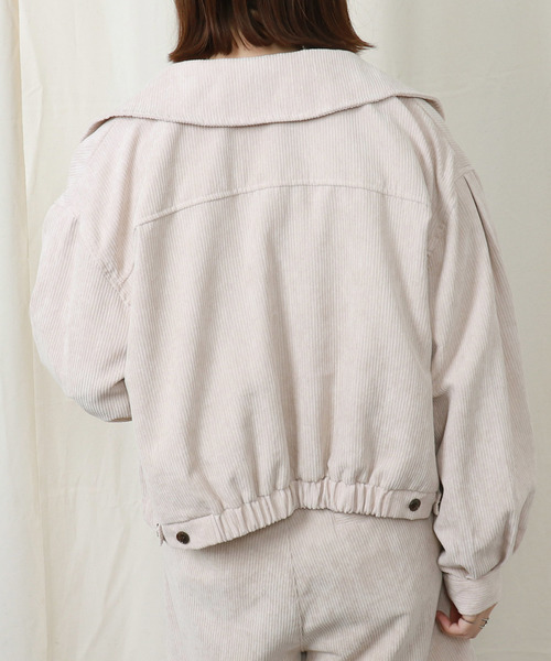PairPair（ペアペア）の「コーデュロイ袖ボリュームブルゾン（ブルゾン・レディース・ライトグレー/アイボリー/ライトブラウン・FREE）」の12枚目の写真