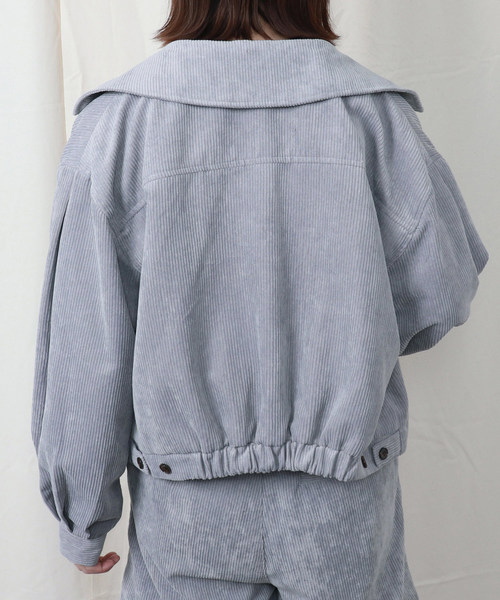PairPair（ペアペア）の「コーデュロイ袖ボリュームブルゾン（ブルゾン・レディース・ライトグレー/アイボリー/ライトブラウン・FREE）」の18枚目の写真