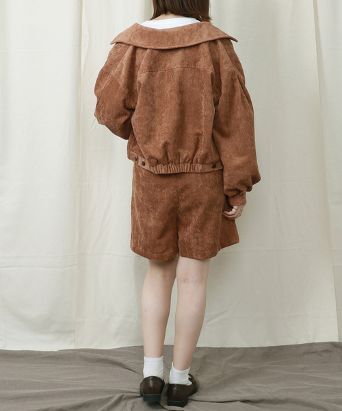 PairPair（ペアペア）の「コーデュロイ袖ボリュームブルゾン（ブルゾン・レディース・ライトグレー/アイボリー/ライトブラウン・FREE）」の21枚目の写真