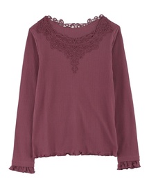 axes femme | 前後モチーフレースインナー(Tシャツ/カットソー)