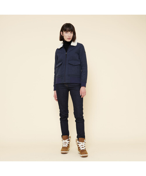AIGLE（エーグル）の「バドラ フリース（ブルゾン・レディース・ダークネイビー・40/38/36）」の5枚目の写真
