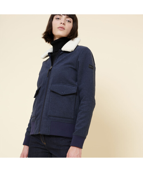 AIGLE（エーグル）の「バドラ フリース（ブルゾン・レディース・ダークネイビー・40/38/36）」の4枚目の写真