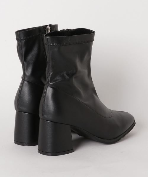 WEGO(ウィゴー)の「WEGO/ストレッチスクエアトゥブーツ(ブーツ・レディース・ブラック/ホワイト・LARGE/MEDIUM)」の9枚目の写真