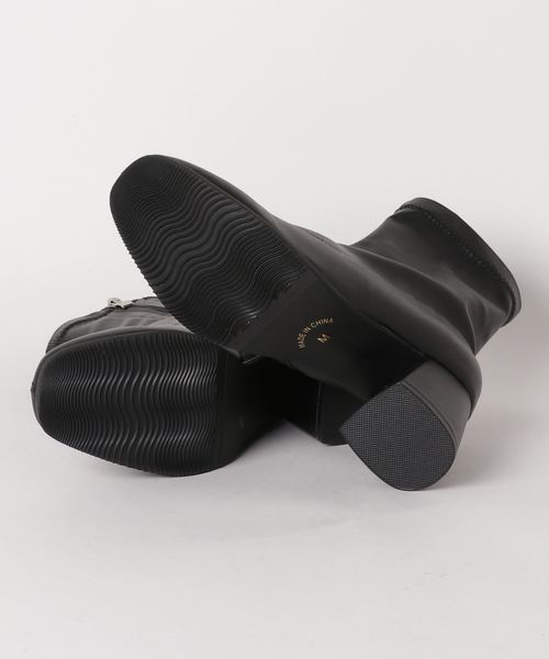 WEGO(ウィゴー)の「WEGO/ストレッチスクエアトゥブーツ(ブーツ・レディース・ブラック/ホワイト・LARGE/MEDIUM)」の7枚目の写真