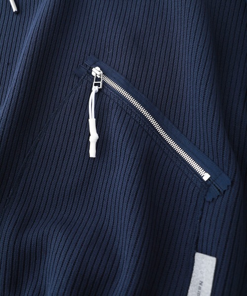Name.（ネーム）の「【Name.】クオータ-ニットハーフジップパーカー / NMCU-19AW-013（パーカー・メンズ・ネイビー/ブラウン・1/2）」の22枚目の写真