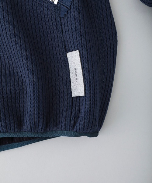 Name.（ネーム）の「【Name.】クオータ-ニットハーフジップパーカー / NMCU-19AW-013（パーカー・メンズ・ネイビー/ブラウン・1/2）」の21枚目の写真