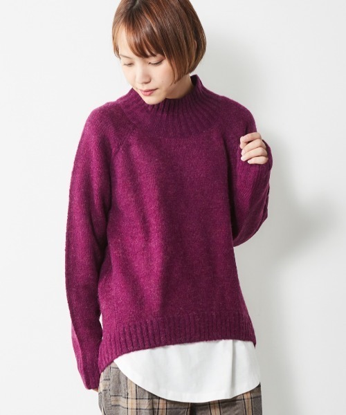 cepo(セポ)の「コクーンハイネックニット(ニット/セーター・レディース・パープル/グレー/モカ/オフホワイト・M)」の4枚目の写真