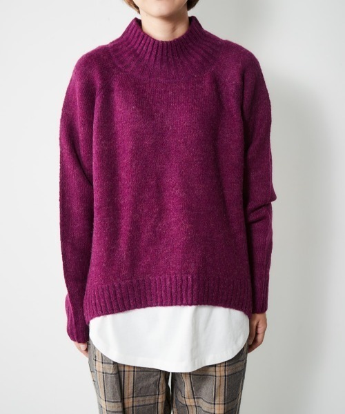 cepo(セポ)の「コクーンハイネックニット(ニット/セーター・レディース・パープル/グレー/モカ/オフホワイト・M)」の8枚目の写真