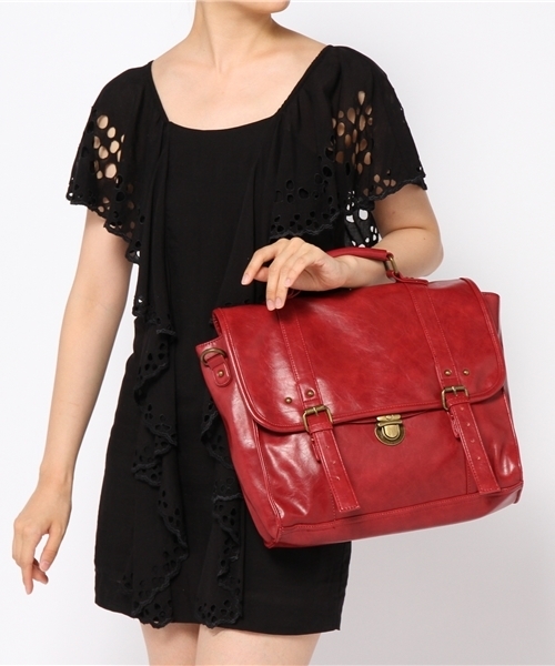 one after another NICE CLAUP（ワンアフターアナザーナイスクラップ）の「【ナイスクラップ】Ａ４リュック　109920060（ショルダーバッグ・レディース・ブラック/ブラウン/レッド・FREE）」の12枚目の写真