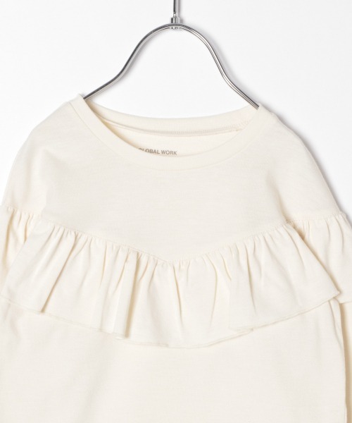 GLOBAL WORK（グローバルワーク）の「【キッズ】ラウンドフリルプルオーバー/長袖/865518（Tシャツ/カットソー・キッズ・ホワイト系その他2/ダークグレー/ベージュ/ライトグリーン・110cm/100cm/120cm/130cm/140cm）」の13枚目の写真