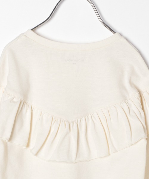 GLOBAL WORK（グローバルワーク）の「【キッズ】ラウンドフリルプルオーバー/長袖/865518（Tシャツ/カットソー・キッズ・ホワイト系その他2/ダークグレー/ベージュ/ライトグリーン・110cm/100cm/120cm/130cm/140cm）」の9枚目の写真