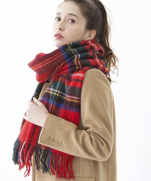 Another Edition(アナザーエディション)の「◆GLEN PRINCE◆チェックストール/ Glen/P CHK STL(ストール/ショール・レディース・オフホワイト/ブラック/グレー/レッド・フリー)」の4枚目の写真