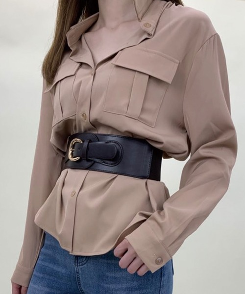 SPIGA（スピーガ）の「ｻｯｼｭﾍﾞﾙﾄ（ベルト・レディース・キャメル/ブラック/ブラウン・FREE）」の3枚目の写真