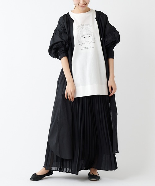 PUAL CE CIN（ピュアルセシン）の「80ローンシャツワンピ（ワンピース・レディース・ブラック/ブルー/ミント/ライトベージュ・FREE）」の2枚目の写真