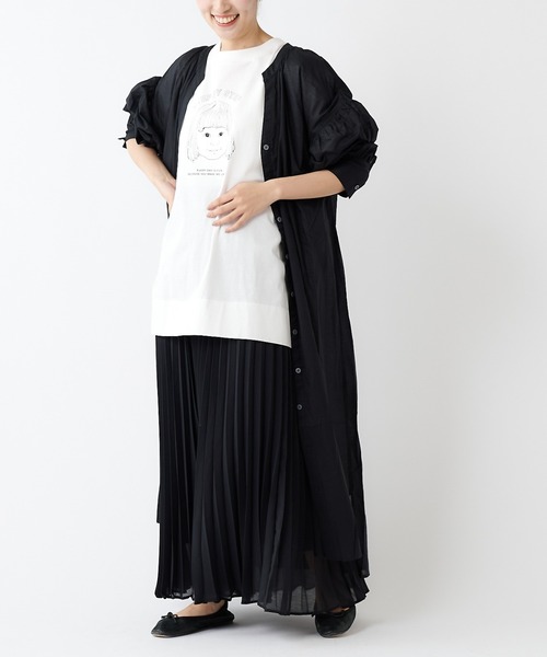 PUAL CE CIN（ピュアルセシン）の「80ローンシャツワンピ（ワンピース・レディース・ブラック/ブルー/ミント/ライトベージュ・FREE）」の20枚目の写真