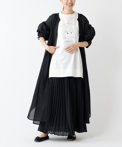 PUAL CE CIN（ピュアルセシン）の「80ローンシャツワンピ（ワンピース・レディース・ブラック/ブルー/ミント/ライトベージュ・FREE）」の12枚目の写真