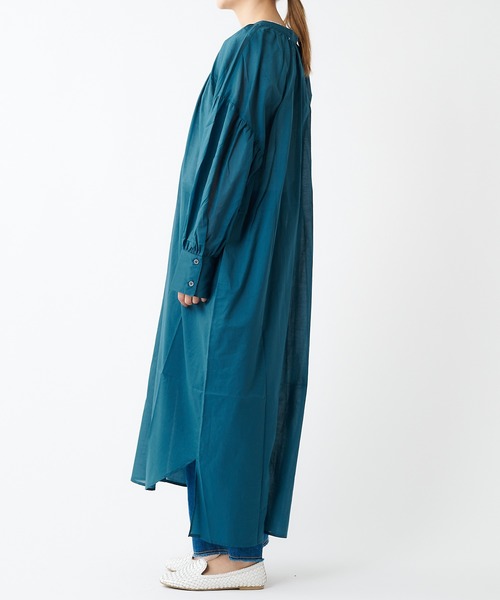 PUAL CE CIN（ピュアルセシン）の「80ローンシャツワンピ（ワンピース・レディース・ブラック/ブルー/ミント/ライトベージュ・FREE）」の13枚目の写真