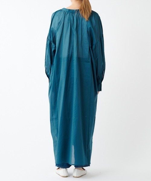 PUAL CE CIN（ピュアルセシン）の「80ローンシャツワンピ（ワンピース・レディース・ブラック/ブルー/ミント/ライトベージュ・FREE）」の9枚目の写真