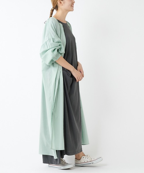 PUAL CE CIN（ピュアルセシン）の「80ローンシャツワンピ（ワンピース・レディース・ブラック/ブルー/ミント/ライトベージュ・FREE）」の17枚目の写真