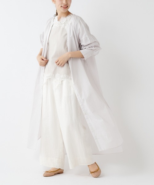 PUAL CE CIN（ピュアルセシン）の「80ローンシャツワンピ（ワンピース・レディース・ブラック/ブルー/ミント/ライトベージュ・FREE）」の11枚目の写真