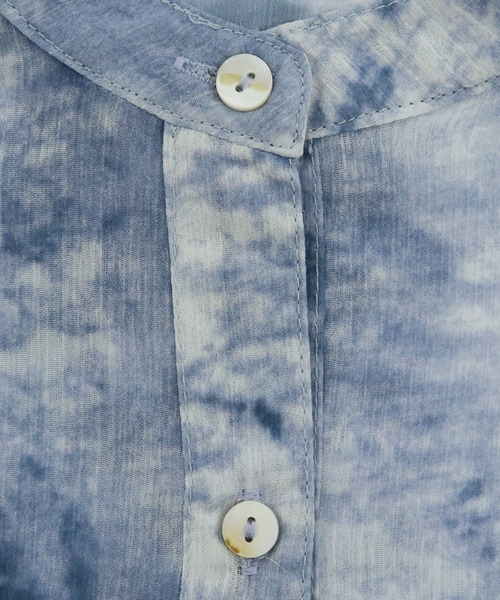 tiptop（ティップトップ）の「2020SS　タイダイ柄シアーバンドカラーシャツ（シャツ/ブラウス・レディース・ベージュ/ブルー/グリーン/アイボリー・FREE）」の18枚目の写真