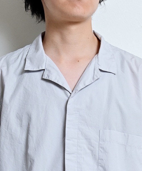 quadro（クオドロ）の「50/ブロード 比翼オープン半袖シャツ（シャツ/ブラウス・メンズ・グレイッシュベージュ/ライトグレー/ブラウン・LARGE/MEDIUM）」の11枚目の写真
