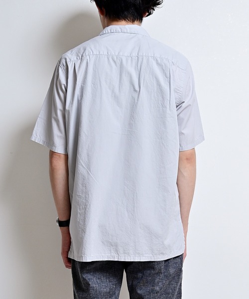 quadro（クオドロ）の「50/ブロード 比翼オープン半袖シャツ（シャツ/ブラウス・メンズ・グレイッシュベージュ/ライトグレー/ブラウン・LARGE/MEDIUM）」の17枚目の写真