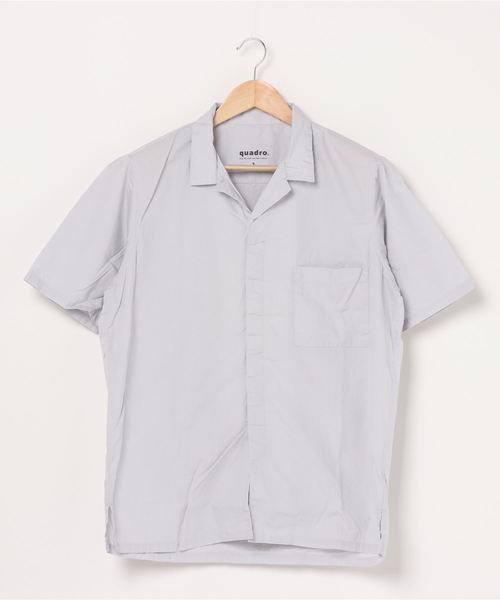 quadro（クオドロ）の「50/ブロード 比翼オープン半袖シャツ（シャツ/ブラウス・メンズ・グレイッシュベージュ/ライトグレー/ブラウン・LARGE/MEDIUM）」の19枚目の写真