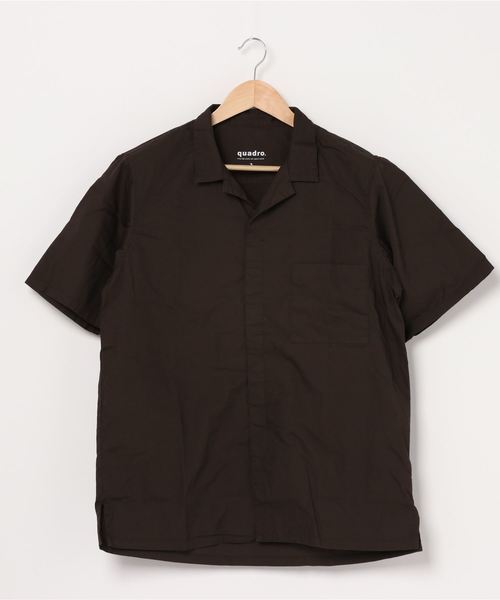 quadro（クオドロ）の「50/ブロード 比翼オープン半袖シャツ（シャツ/ブラウス・メンズ・グレイッシュベージュ/ライトグレー/ブラウン・LARGE/MEDIUM）」の21枚目の写真