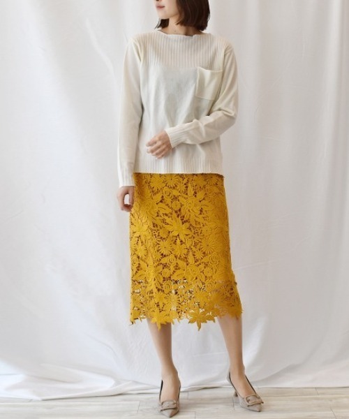 RANAN(ラナン)の「カシミヤタッチリブ使いポケット付ニット(ニット/セーター・レディース・レッド/オフホワイト/キャメル/ブラック・L/LL/M)」の9枚目の写真
