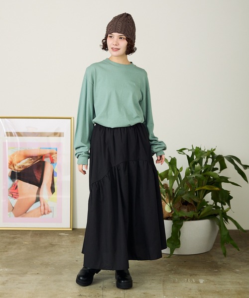 LOS ANGELES APPAREL（ロサンゼルスアパレル）の「Los Angeles Apparel/ロサンゼルスアパレル 6.5oz L/S Grmnt DyeCrewNeck 長袖Tシャツ（Tシャツ/カットソー・レディース・ベージュ/ホワイト/ネイビー/ブラック/グリーン・S/XL/L/M）」の15枚目の写真