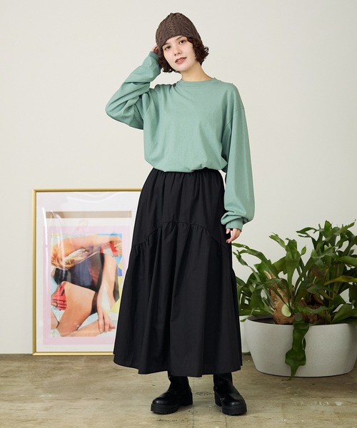 LOS ANGELES APPAREL（ロサンゼルスアパレル）の「Los Angeles Apparel/ロサンゼルスアパレル 6.5oz L/S Grmnt DyeCrewNeck 長袖Tシャツ（Tシャツ/カットソー・レディース・ベージュ/ホワイト/ネイビー/ブラック/グリーン・S/XL/L/M）」の14枚目の写真