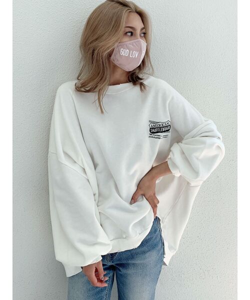 GYDA（ジェイダ）の「GOD LOVES UGLY マスク（マスク・レディース・グレー/ブラック/ピンク/ベージュ・FREE）」の6枚目の写真