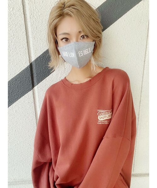 GYDA（ジェイダ）の「GOD LOVES UGLY マスク（マスク・レディース・グレー/ブラック/ピンク/ベージュ・FREE）」の10枚目の写真
