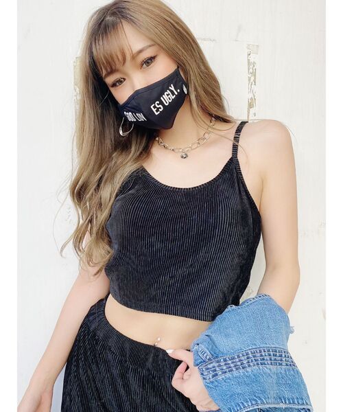 GYDA（ジェイダ）の「GOD LOVES UGLY マスク（マスク・レディース・グレー/ブラック/ピンク/ベージュ・FREE）」の14枚目の写真