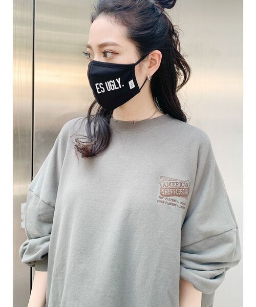 GYDA（ジェイダ）の「GOD LOVES UGLY マスク（マスク・レディース・グレー/ブラック/ピンク/ベージュ・FREE）」の15枚目の写真
