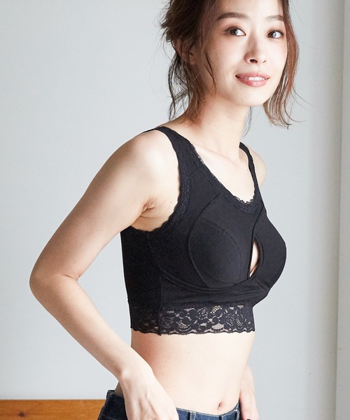 Fashion Letter（ファッションレター）の「おやすみブラ ノンワイヤーナイトブラジャー（ナイトブラ・レディース・ベージュ/グレー/ブラック・M/L/LL）」の4枚目の写真