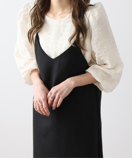 SUGAR BISKET（シュガービスケット）の「Iラインキャミワンピース（ワンピース・レディース・ブラック/ブラウン/ダークグレー/ブラウン系その他/グレー系その他/ブラック系その他/グレー系その他2・M/L）」の18枚目の写真