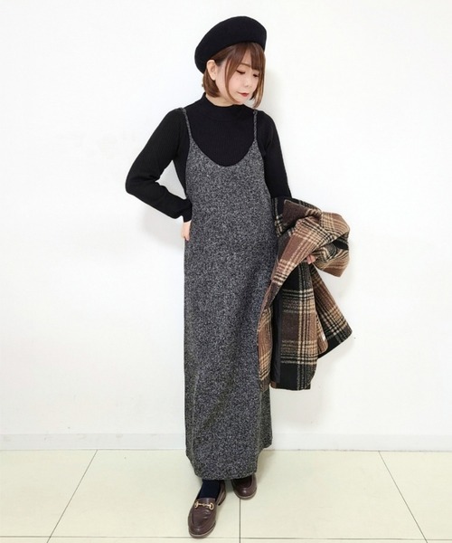 SUGAR BISKET（シュガービスケット）の「Iラインキャミワンピース（ワンピース・レディース・ブラック/ブラウン/ダークグレー/ブラウン系その他/グレー系その他/ブラック系その他/グレー系その他2・M/L）」の9枚目の写真