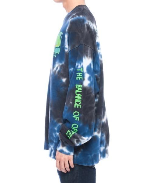 RVCA(ルーカ)の「RVCA メンズ 【TETSUNORI TAWARAYA】 PIPER TIEDYE CREW トレーナー【2020年秋冬モデル】/ルーカ スウェット タイダイ 袖プリント バックプリント(スウェット・メンズ・ブルー系その他・SMALL/MEDIUM/LARGE)」の5枚目の写真