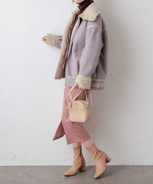 natural couture（ナチュラルクチュール）の「サイドスリットタイトスカート（スカート・レディース・ライトベージュ/ピンク/ブルー/ダークブラウン・FREE）」の16枚目の写真