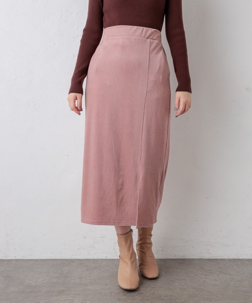 natural couture（ナチュラルクチュール）の「サイドスリットタイトスカート（スカート・レディース・ライトベージュ/ピンク/ブルー/ダークブラウン・FREE）」の17枚目の写真
