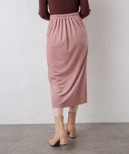 natural couture（ナチュラルクチュール）の「サイドスリットタイトスカート（スカート・レディース・ライトベージュ/ピンク/ブルー/ダークブラウン・FREE）」の19枚目の写真