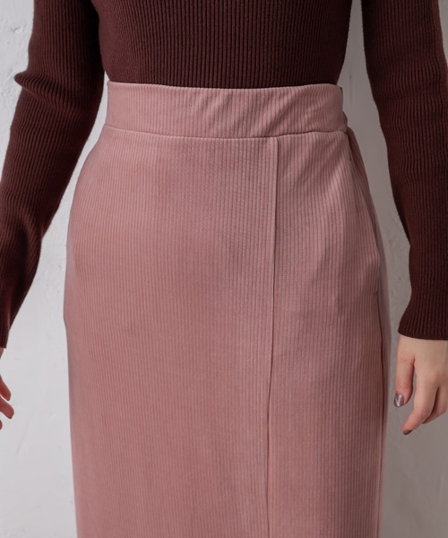 natural couture（ナチュラルクチュール）の「サイドスリットタイトスカート（スカート・レディース・ライトベージュ/ピンク/ブルー/ダークブラウン・FREE）」の20枚目の写真