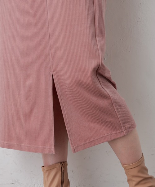 natural couture（ナチュラルクチュール）の「サイドスリットタイトスカート（スカート・レディース・ライトベージュ/ピンク/ブルー/ダークブラウン・FREE）」の22枚目の写真