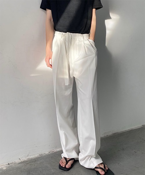 WESTBOY(ウエストボーイ)の「【COLN】Slacks Big Silhouette Flare Cut Two Tuck(スラックス・メンズ・ブラック/ホワイト・M/XL/L)」の17枚目の写真